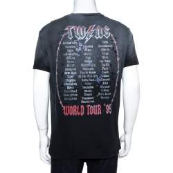 Pre Owned Dsquared2 Grey Rock Skull Print Cotton T-shirt L