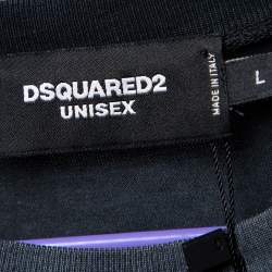 Pre Owned Dsquared2 Grey Rock Skull Print Cotton T-shirt L