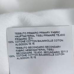 Pre Owned Dsquared2 White Logo Print Cotton Long Cool Fit T-Shirt XXL