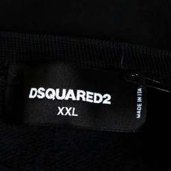 Dsquared2 Black Icon Print Cotton Cool Fit Sweatshirt XXL