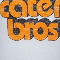 Pre Owned Dsquared2 White Caten Bros Print Cotton Chic Dan Fit T-Shirt M