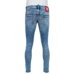 Pre Owned Dsquared2 Blue Denim Twist Jeans M