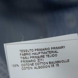 Pre Owned Dsquared2 Blue Printed Cotton Long Sleeve Shirt XL