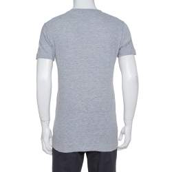 Dsquared2 Grey Cotton The Year of The Dog Print Long Cool Fit T-Shirt S