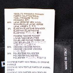 Pre Owned Dsquared2 Black Wool Harness Detail Biker Trousers L