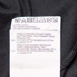 Pre Owned Dsquared2 Black Cotton 24-7Star Embossed Crewneck T-Shirt XXL