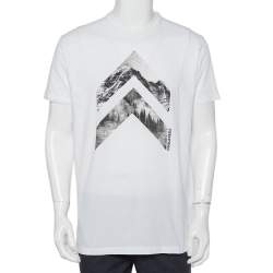 Dsquared2 White Printed Cotton Crewneck T-Shirt XL