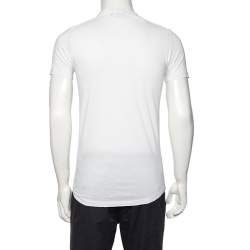 Dsquared2 White Cotton Banana Printed Distressed Crewneck T-Shirt M 