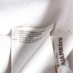 Dsquared2 White Cotton Banana Printed Distressed Crewneck T-Shirt M 