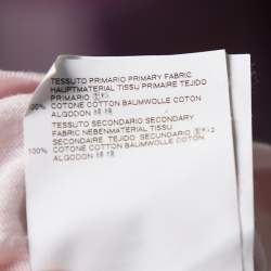 Pre Owned Dsquared2 Light Pink Cotton Logo Embroidered Patch Detail T-Shirt S