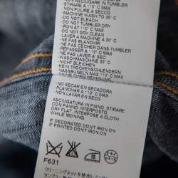 Pre Owned Dsquared2 Blue Dirty Denim Checkered Wool Vest Detail Shirt M 
