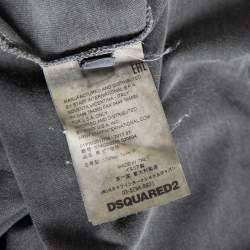 Dsquared2 Grey Canten Brothers Print Dyed Cotton Jersey T-Shirt S