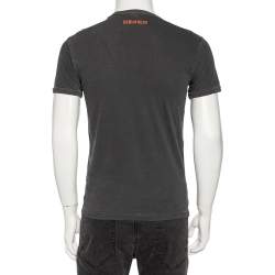 Dsquared2 Grey Canten Brothers Print Dyed Cotton Jersey T-Shirt S