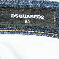 Pre Owned Dsquared2 Navy Blue Denim Tapered Leg Jeans L