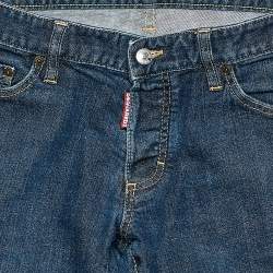 Pre Owned Dsquared2 Navy Blue Denim Tapered Leg Jeans L
