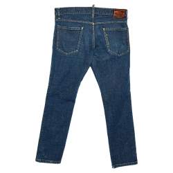 Pre Owned Dsquared2 Navy Blue Denim Tapered Leg Jeans L