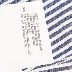 Pre Owned Dsquared2 Navy Blue & White Striped Cotton Button Front Shirt XL