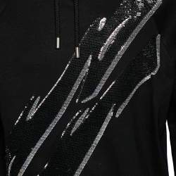Dsquared2 Black Knit Sequined Detail Hoodie S