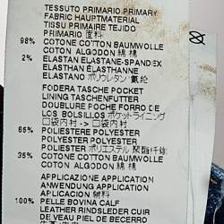 Pre Owned Dsquared2 Navy Blue Denim Patch Detail Distressed Slim Jeans L