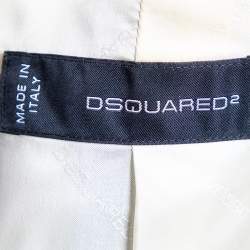 Dsquared2 Metallic Lurex Satin Trim Detailed Single Breasted Blazer L