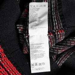 Pre Owned Dsquared2 Bicolor Textured Striped Detail Short Sleeve Polo T-Shirt M