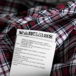 Pre Owned Dsquared2 Red Checkered Cotton Button Front Shirt L