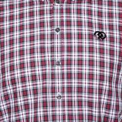 Pre Owned Dsquared2 Red Checkered Cotton Button Front Shirt L