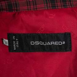 Dsquared2 Distressed Denim & Knit Contrast Lined Hooded Jacket L
