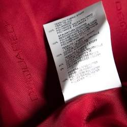 Dsquared2 Distressed Denim & Knit Contrast Lined Hooded Jacket L