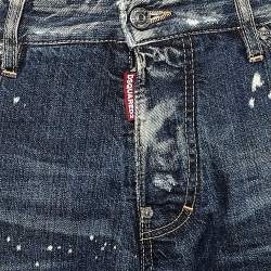 Pre Owned Dsquared2 Blue Denim Distressed Cool Guy Jeans M