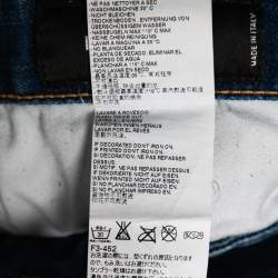 Pre Owned Dsquared2 Blue Distressed Denim Ripped Jeans M