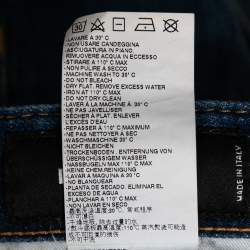 Pre Owned Dsquared2 Blue Distressed Denim Ripped Jeans M