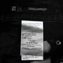 Pre Owned Dsquared2 Grey Distressed Denim Jeans XL
