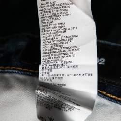 Pre Owned Dsquared2 Blue Denim Ripped Painted Distressed Jeans M