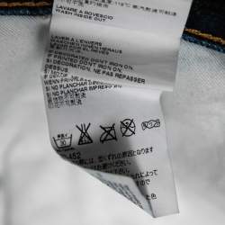 Pre Owned Dsquared2 Blue Denim Ripped Painted Distressed Jeans M