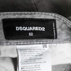 Dsquared2 Grey Distressed Denim Classic Kenny Twist Jeans XL