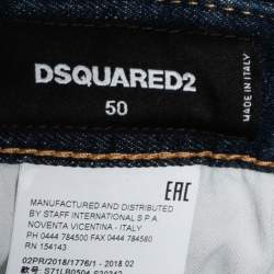 Pre Owned Dsquared2 Navy Blue Cotton Cool Guy Jeans L