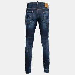 Pre Owned Dsquared2 Navy Blue Cotton Cool Guy Jeans L