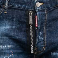 Pre Owned Dsquared2 Navy Blue Cotton Cool Guy Jeans L