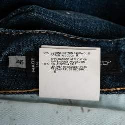 Dsquared2 Navy Blue Cotton Distressed Jeans S