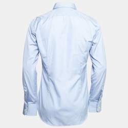 Pre Owned Dsquared2 Blue Cotton Button Front Shirt L