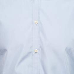 Pre Owned Dsquared2 Blue Cotton Button Front Shirt L