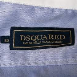 Pre Owned Dsquared2 Blue Cotton Tailor Dean Classic Fit Shirt L
