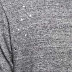 Pre Owned Dsquared2 Grey Logo Print Cotton New Tight Hetero Guy Fit T-Shirt S