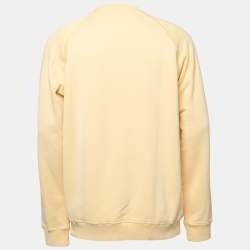 Dsquared2 Yellow Lumberjack Printed Cotton Crewneck Sweatshirt L