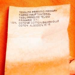 Pre Owned Dsquared2 Orange Pigment Dyed Jersey Detention T-Shirt M