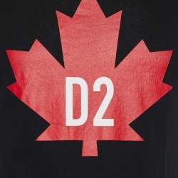 Dsquared2 Black Jersey Maple Leaf Print Classic Fit T-Shirt M