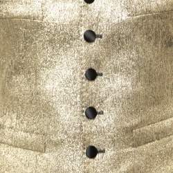 Pre Owned Dsquared2 Gold Silk Waist Coat M