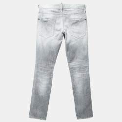 Pre Owned Dsquared2 Grey Distressed Denim Slim Fit Jeans M