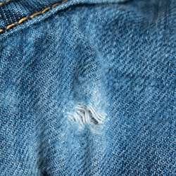 Dsquared2 Blue Distressed Denim Straight Fit Jeans M Waist 30